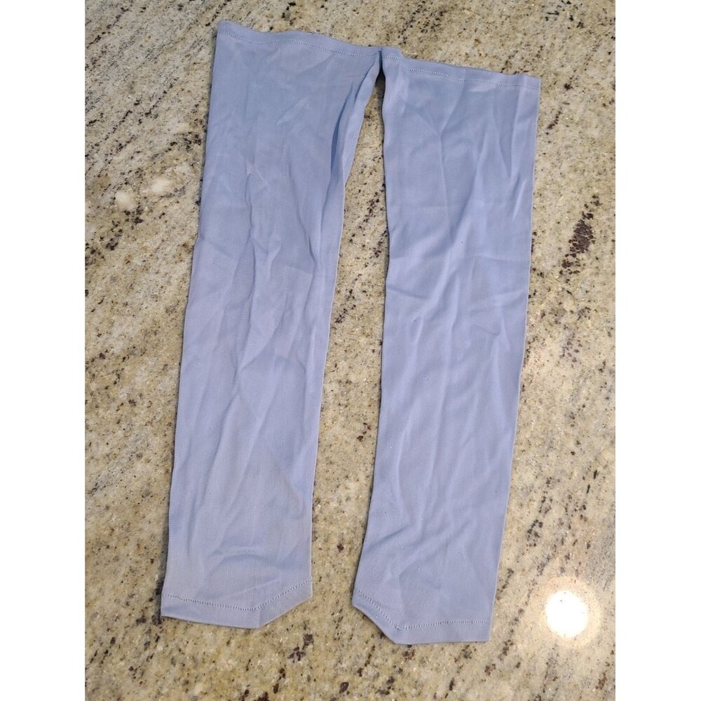 Vintage Womens Size XS-S 6 Periwinkle Blue 14" Long Fingerless Gloves Rayon